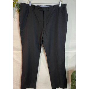 Tommy Hilfiger Men's Dress Pants W44 X L32 Black 100% Wool Made In Mexico